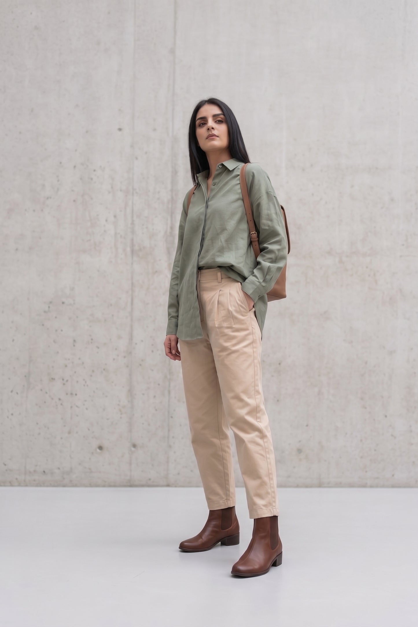 Earth-Toned Smart Casual Ensemble