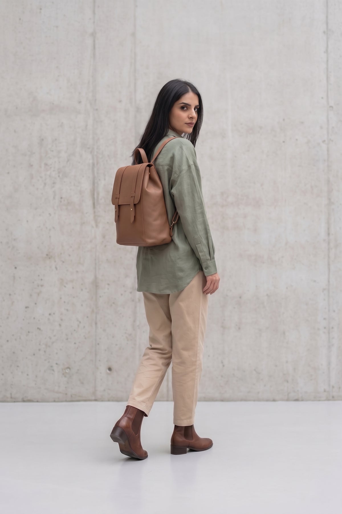 Earth-Toned Smart Casual Ensemble