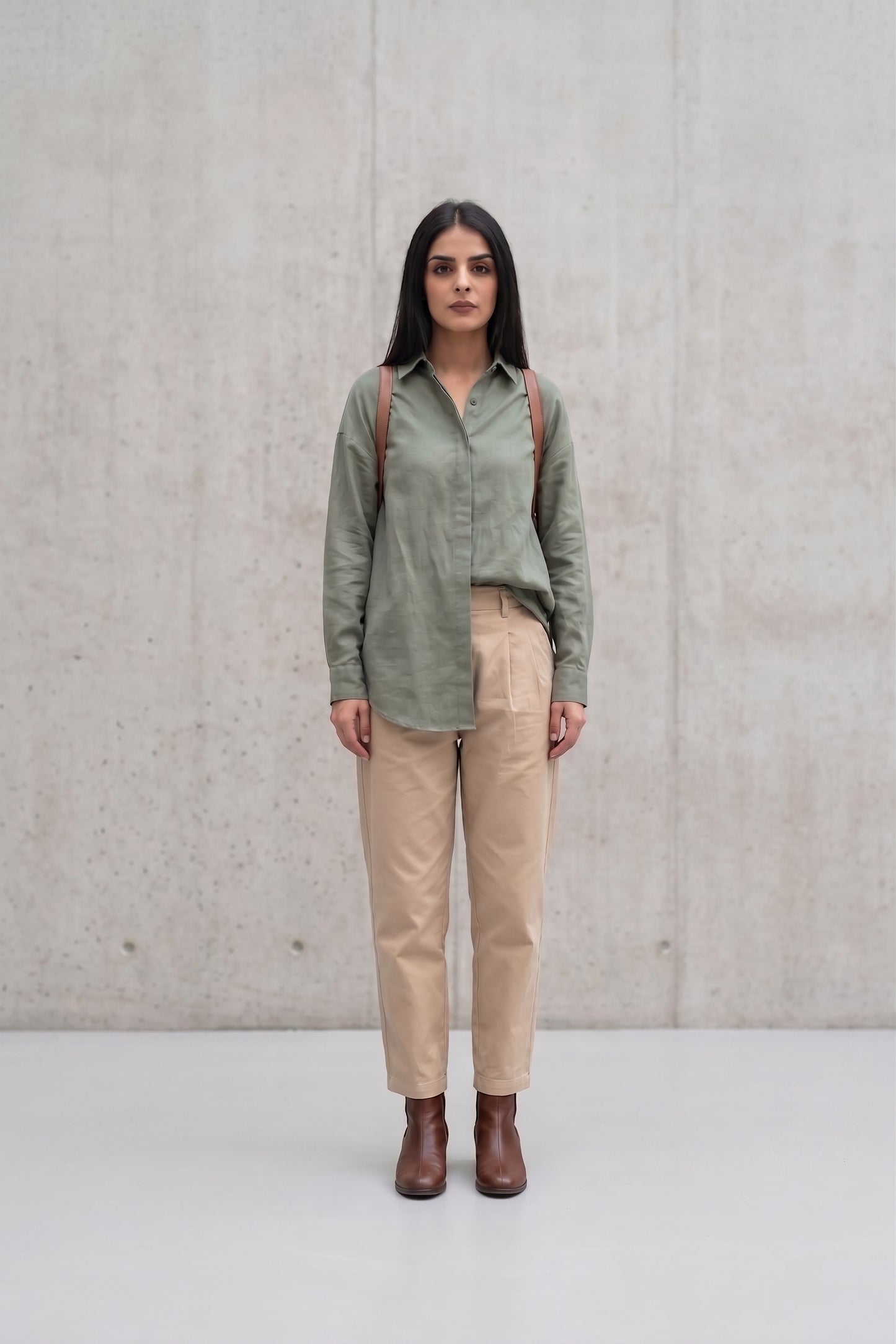 Earth-Toned Smart Casual Ensemble