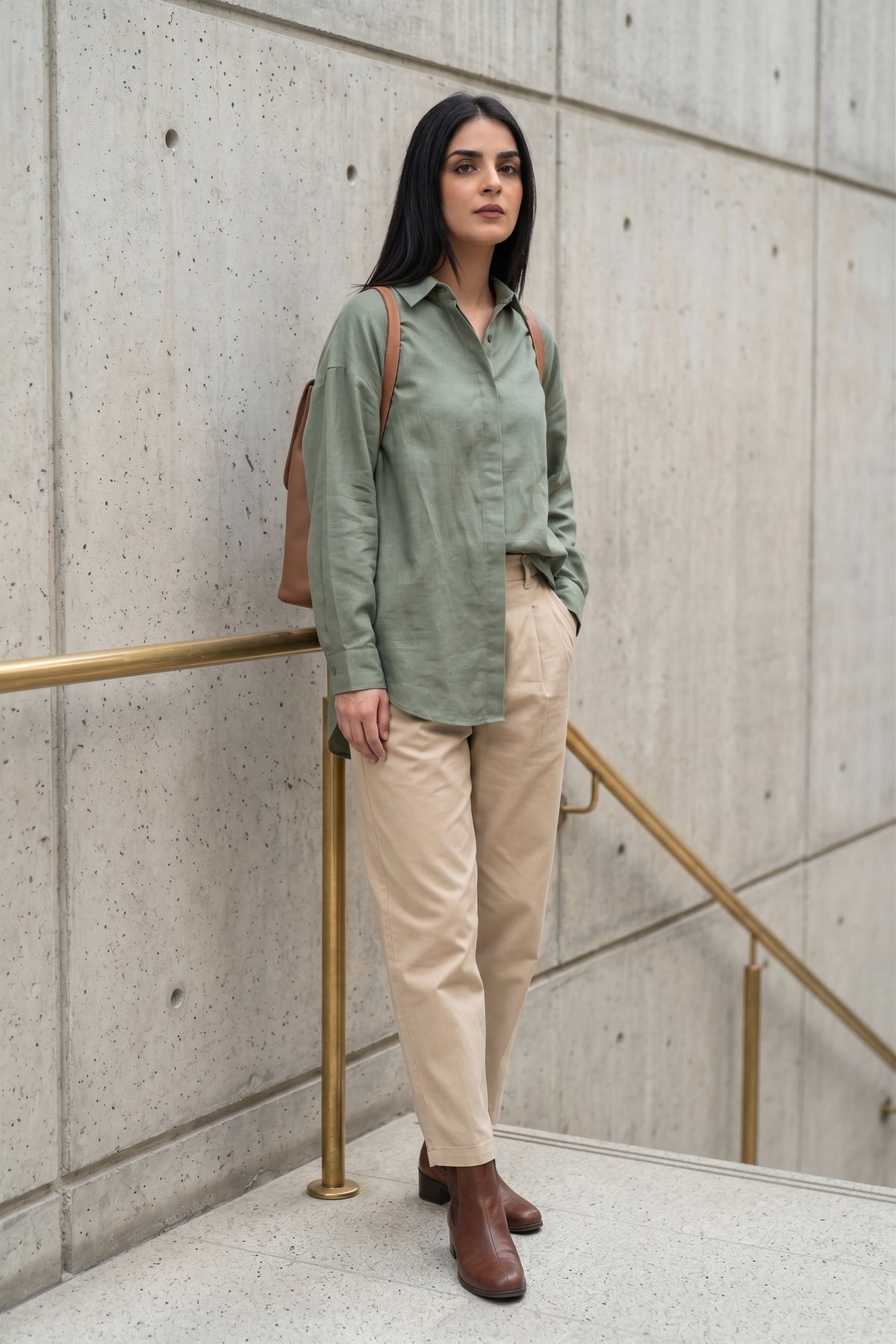Earth-Toned Smart Casual Ensemble